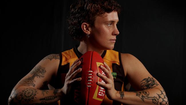 Lucas-Rodd can’t wait for their first AFLW season as their true self. Picture: Michael Klein