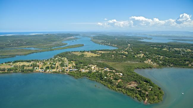 Aerial view of Russell Island.