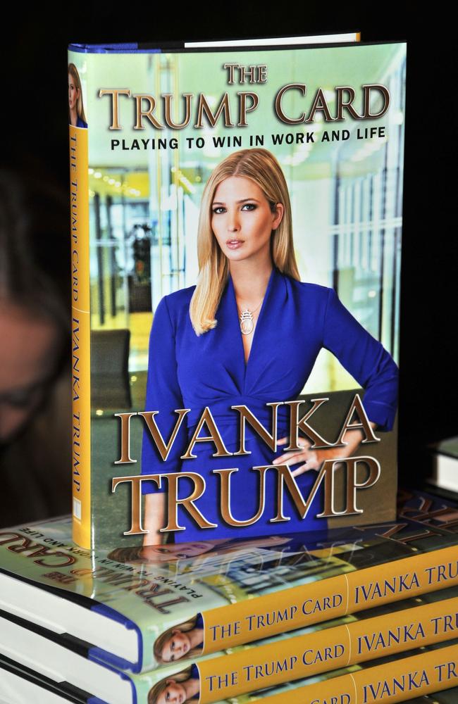 Overview of Ivanka Trump’s book “The Trump Card: Playing to Win in Work and Life” at the book launch celebration at Trump Tower on October 14, 2009 in New York City. Picture: Andrew H. Walker/Getty Images