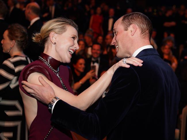 Prince William and Cate Blanchett at the Royal Festival Hall. Picture: Getty Images