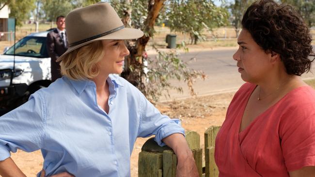 Deborah Mailman and Rachel Griffiths in ABC political drama, Total Control.