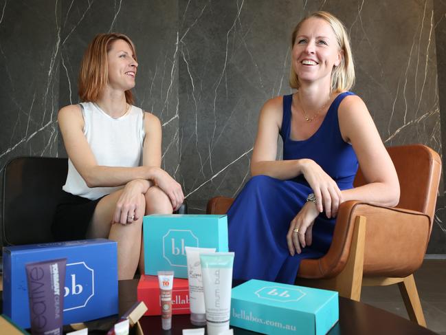 Twin sisters Sarah and Emily Hamilton, launched Bellabox in 2011. Picture: Supplied