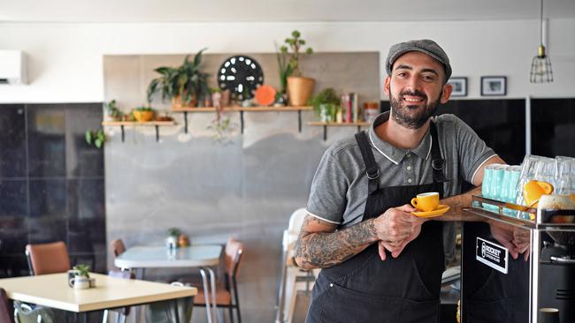 Pane e Latte cafe owner Matteo Giordano — not invited to a party at his own shop.