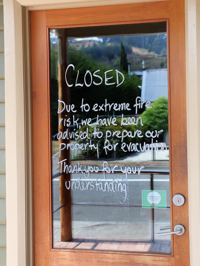 Dover business Post Office 6985 closed due to bushfire threat near the town (Dover is ok... owners may live in a high risk area).  Bushfires (Bush Fires) February 2019 Tasmania.  Picture: NIKKI DAVIS-JONES