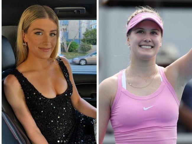 Eugenie Bouchard off and on the court. Photos: Instagram/AFP