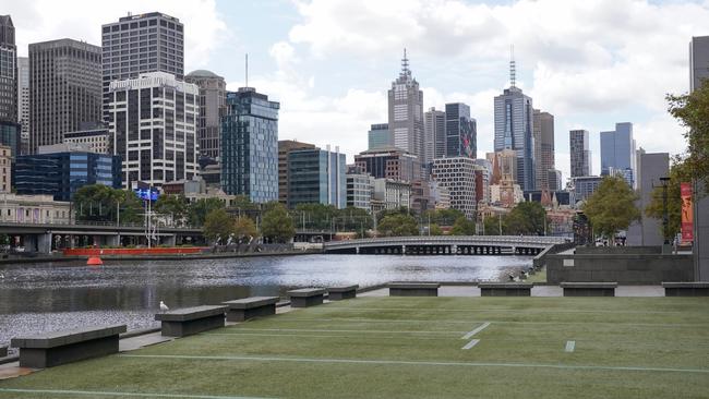 Melbourne CBD has been deserted. Picture: AAP Image/Scott Barbour