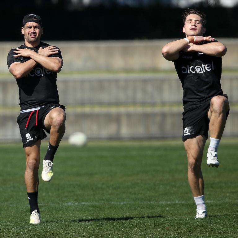 Cody Walker and Cameron Murray are both strong chances to take over the South Sydney captaincy. Picture: Phil Hillyard