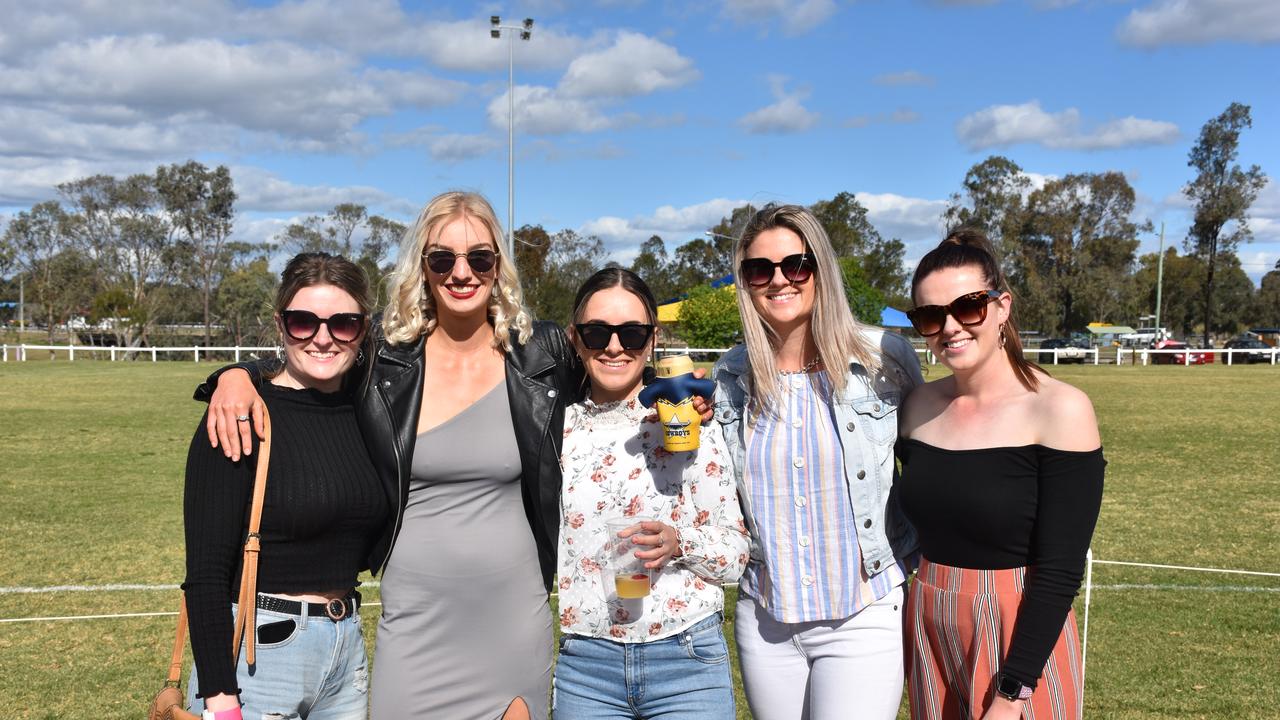 Codie Brackin, Grace Kenny, Jordan Willmore with Taylah and Dimity Brackin.