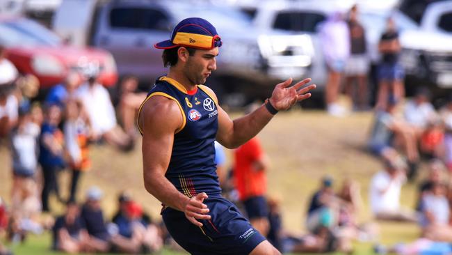 Rising Crows young gun Josh Rachele at Robe. Picture: Harrison Mielke/ AFC