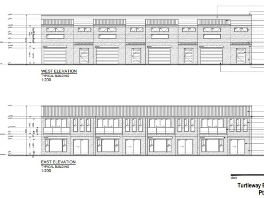 Elevations of the outside of the proposed Johnson Road, Gracemere units by Capricorn Survey Group CQ.