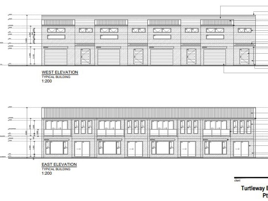 Elevations of the outside of the proposed Johnson Road, Gracemere units by Capricorn Survey Group CQ.