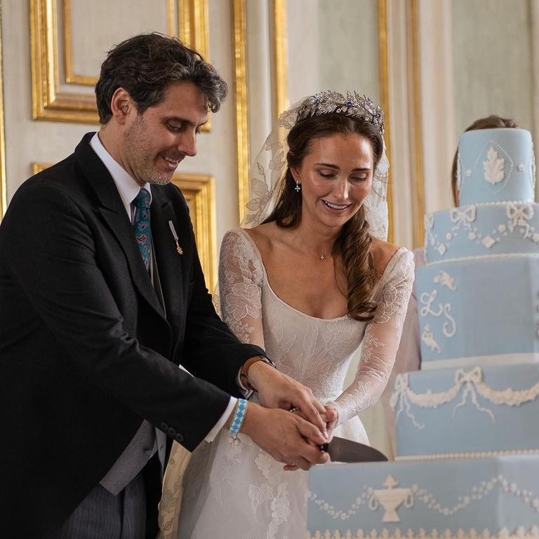 The newlyweds had their reception inside Nymphenburg Palace. Picture: Haus Bayern/Instagram