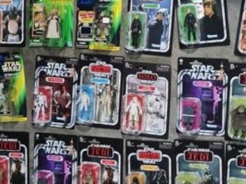 A stash of stolen Star Wars items including figurines were found by police.