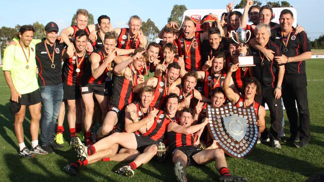 Rostrevor OC after winning the division one grand final last season. Can ROC go back-to-back in the top tier? Picture: Shaun Hollis.