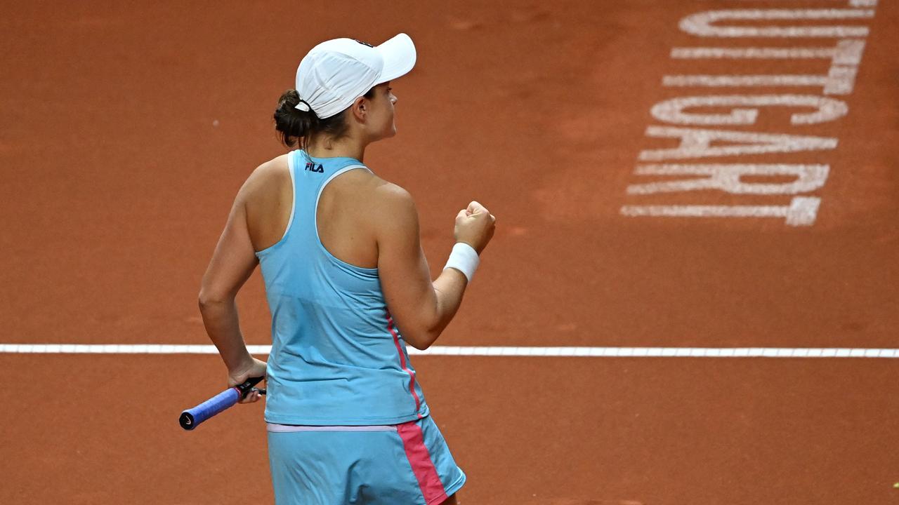 Ash Barty won her singles semi-final match against Ukraine's Elina Svitolina. (Photo by Marijan Murat / POOL / AFP)