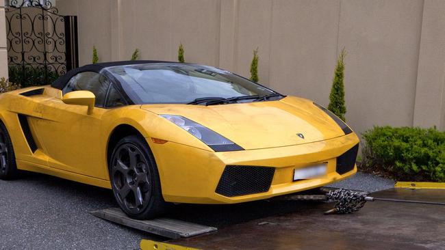 A Lamborghini which was seized by police in Australia under their Operation.