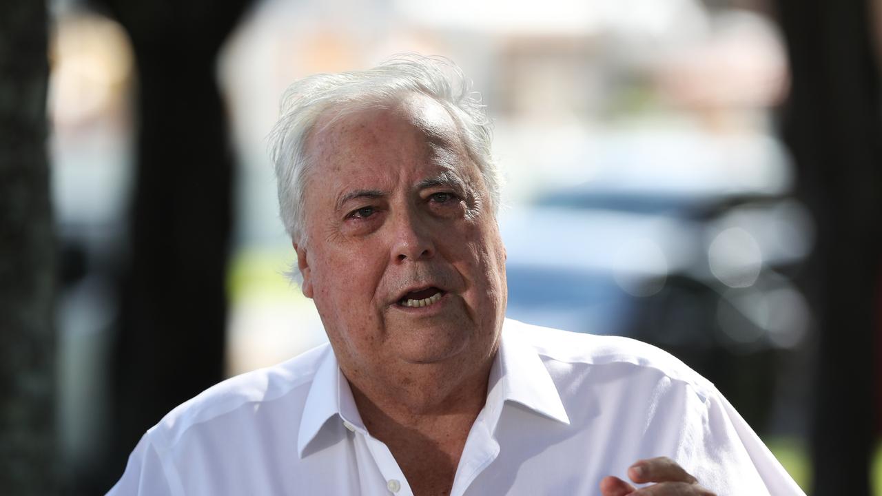 Clive Palmer had previously pledged to put all incumbents last on how-to-vote cards, but appears to have changed his tune in a number of key LNP-held marginal seats. Picture: Nigel Hallett