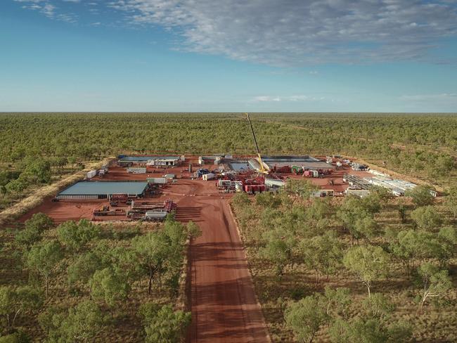 Origin Energy's Kyalla well gas site near Daly Waters in the Northern Territory's Beetaloo Basin