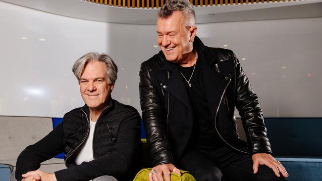 Cold Chisel members Don Walker and Jimmy Barnes. Picture: Jonathan Ng