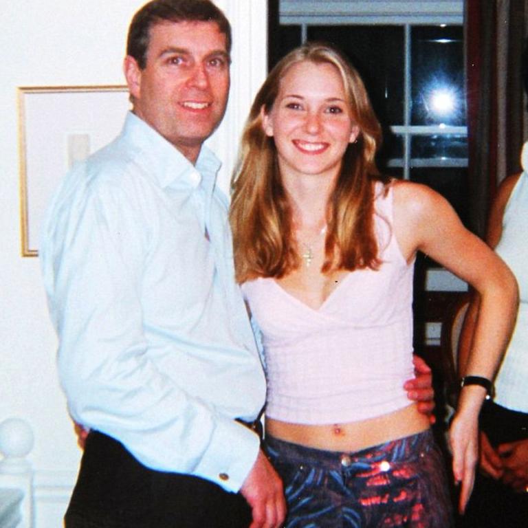 Prince Andrew pictured her with a teenage Virginia Roberts, despite claiming he did not remember meeting her. Picture: US District Court Southern District of Florida