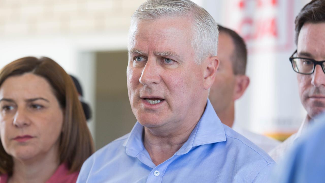 DeputyÊPrime Minister Michael McCormack speaks to the media in Queensland Queensland on Sunday. Picture: Rob Maccoll/AAP