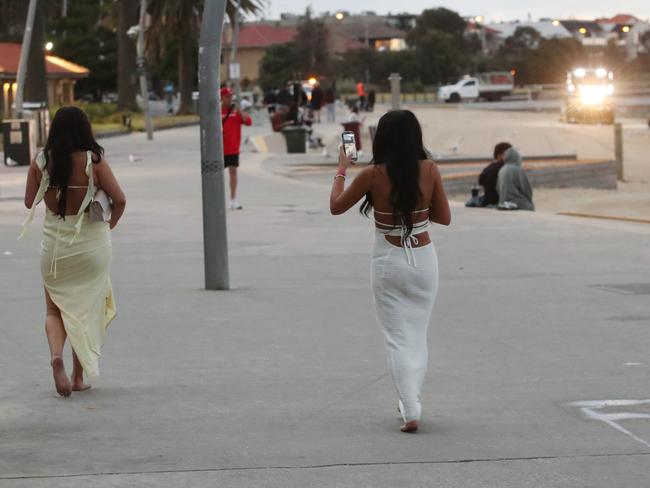 St Kilda beach on the first day of 2025. Picture: David Crosling