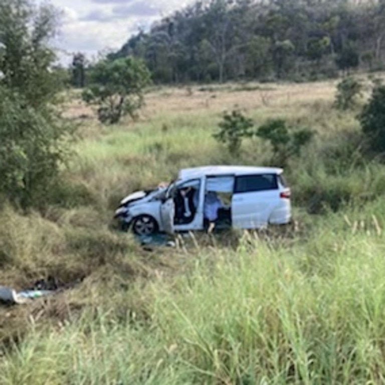 The Honda Ms Frewin had been in when Walker collided with her on the Peak Downs Highway on February 2, 2022. Picture: Contributed