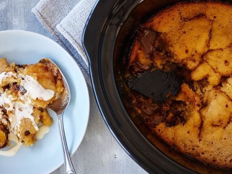 Slow cooker sticky date pudding.