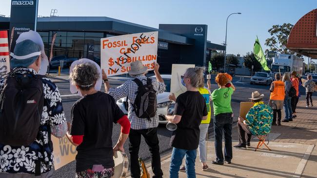 Extinction Rebellion South Australia at Rachel Swift’s Boothby campaign office on April Picture: Extinction Rebellion/Facebook