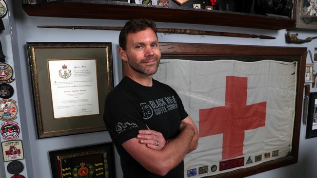 Building the man cave was a cathartic project for the former Voodoo Medic. Picture: Gary Ramage