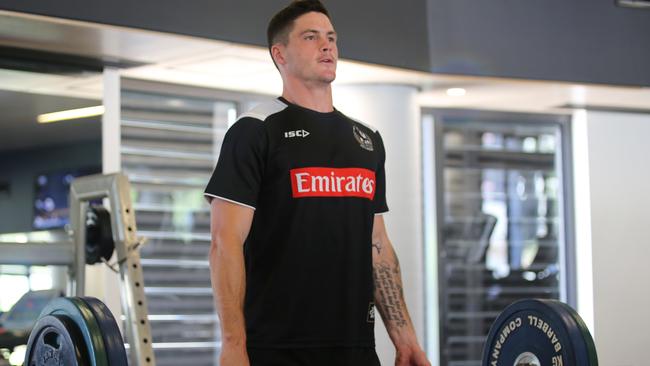 Jack Crisp at Collingwood pre-season training.