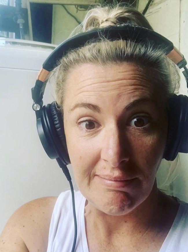 Jess Eva pictured working from home. Picture: Triple M