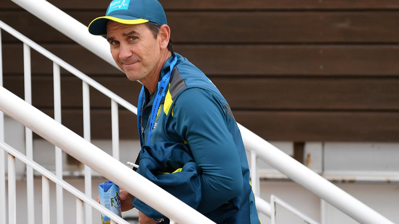 Australia coach Justin Langer wrote to Sir Donald Bradman in 1994 and treasures the reply he received. Picture: Dan Mullan/Getty Images