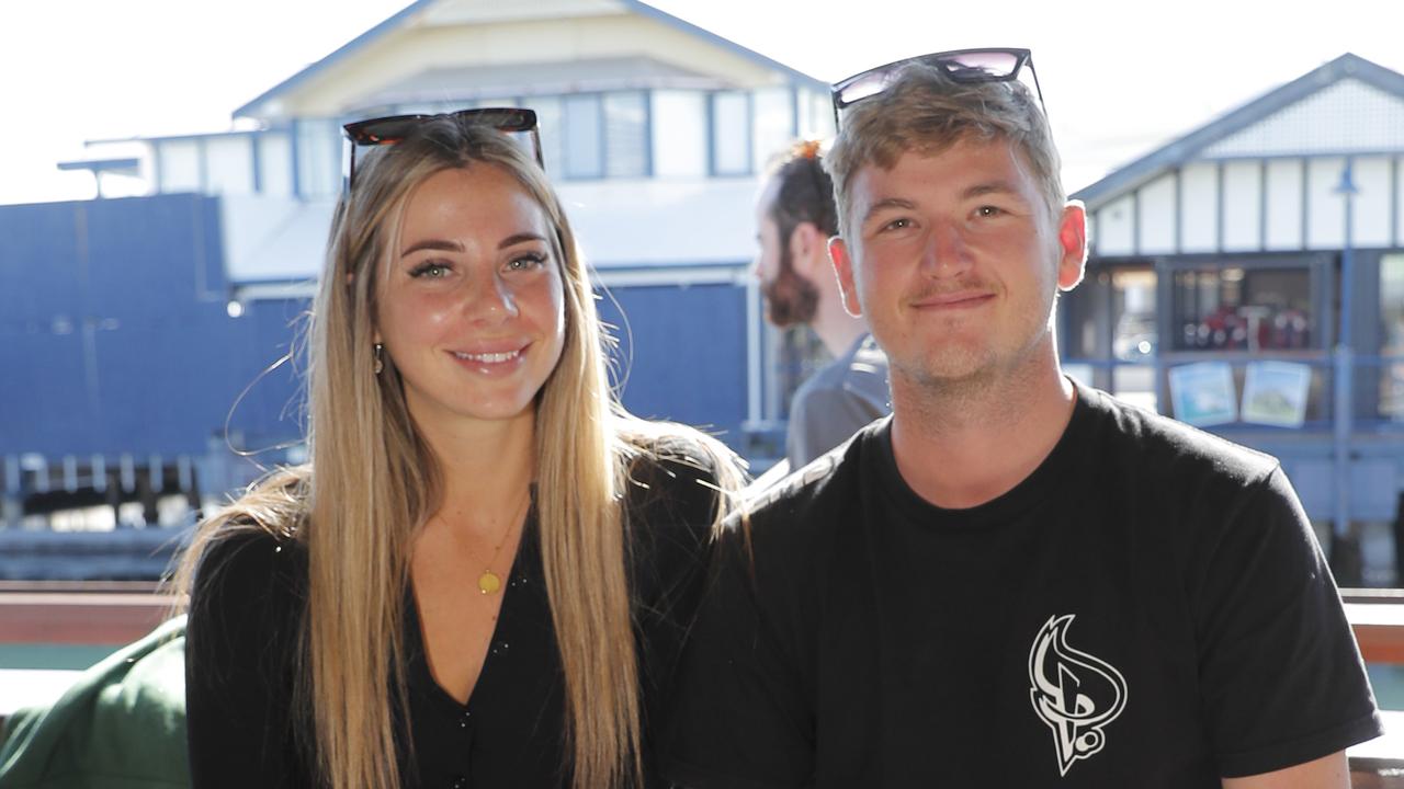 <p>Courtney Fullbrook and Mitchell Lee at the Fishermans Wharf, which is closing down today, Sunday, June 25, 2028. Photo: Regi Varghese</p>