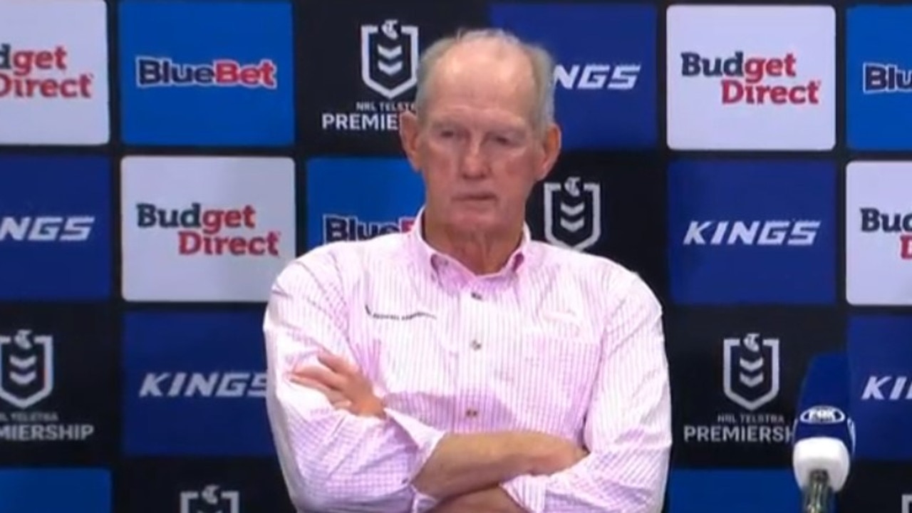 It was one of those pressers from Wayne Bennett. Photo: Fox Sports