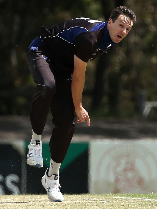 Premier: Mark Stafford in action for Melbourne Uni. Picture: Hamish Blair