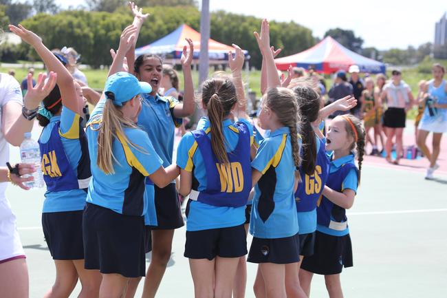 The Netball Qld Primary Schools Cup grand finals are being held at the Hinterland District Netball Association at Mudgeeraba. Picture: Mike Batterham.