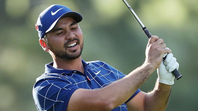 Day reacts to a shot late in his opening round. Picture: Getty