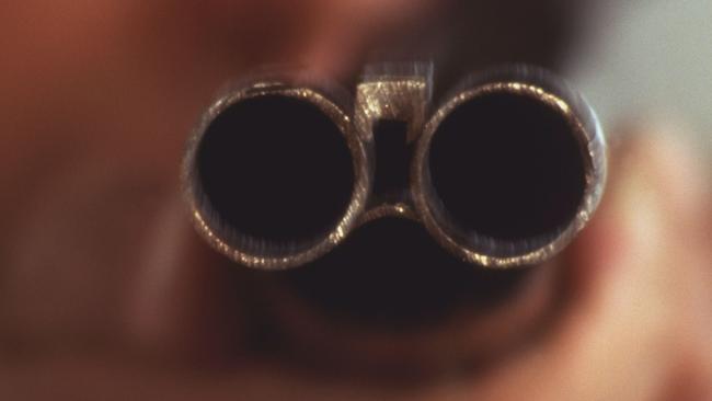 Generic image of barrels of a sawn-off shotgun pointing at camera.