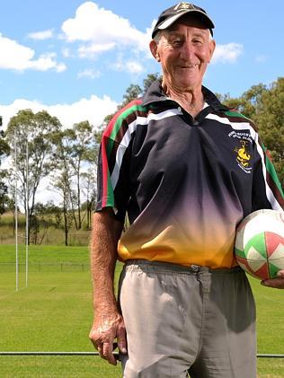 At 80 years of age, Bob Bell of Leonay is preparing to run out with the Penrith Legless Emus Rugby team at their registration breakfast on Sunday, 16 March.