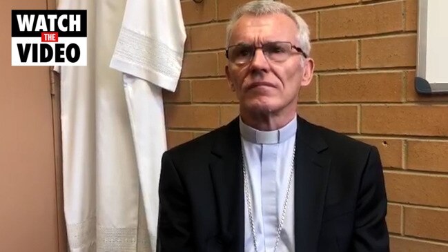 Plenary Council president Archbishop Timothy Costelloe speaking at the fifth Plenary Council meeting in Sydney this week