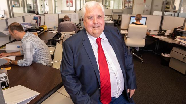 Clive Palmer yesterday. Picture: Glenn Hunt