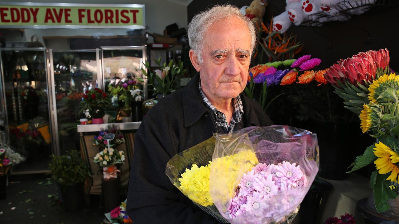 Florist Manuel Theoharis was threatened by Mr Mokmool, who held a broken bottle to Mr Theoharis’ throat. Picture: Toby Zerna