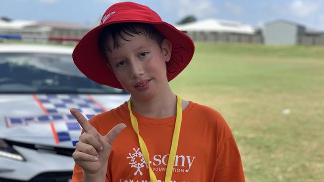 Renee's son Cody at the 2022 Sony Foundation camp in Mackay. Picture: Duncan Evans