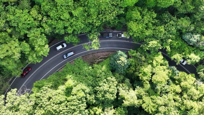 Traffic drives along the Kuranda Range Road (file image). Picture: Brendan Radke