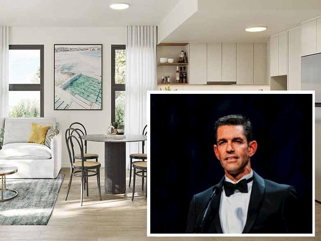 Uniting head of property development Adrian Ciano and the design concept for Uniting Yamba retirement village.
