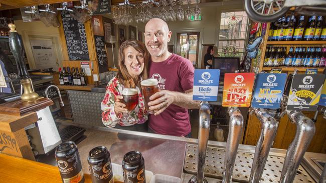 Natasha and Paul Holgate started their Woodend brewhouse more than 20 years ago. Picture: Rob Leeson