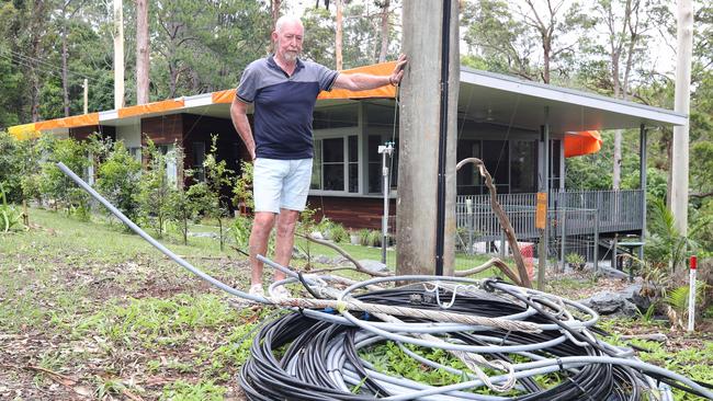 Mt Tamborine resident Bruce Crichton was among those out of pocket and without power for nearly two weeks. Picture Glenn Hampson