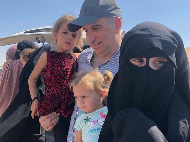 Kamalle Dabboussy with his daughter Mariam Dabboussy (right) and her daughters Aisha (left) and Fatema Picture: Supplied