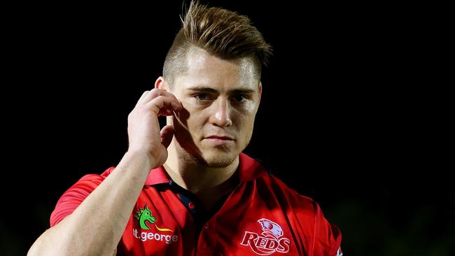 CAIRNS, AUSTRALIA - JANUARY 31: James O'Connor of the Reds looks on from the sideline during the Super Rugby trial match between the Queensland Reds and the Melbourne Rebels at Barlow Park on January 31, 2015 in Cairns, Australia. (Photo by Chris Hyde/Getty Images)